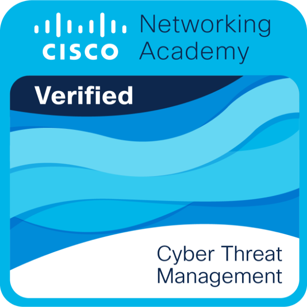 Cisco Networking Academy Cyber Threat Management badge